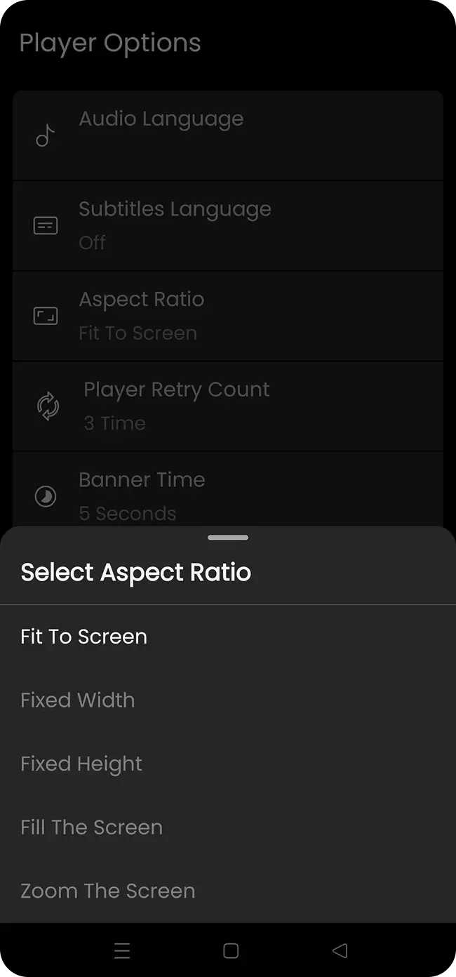 select aspect ratio